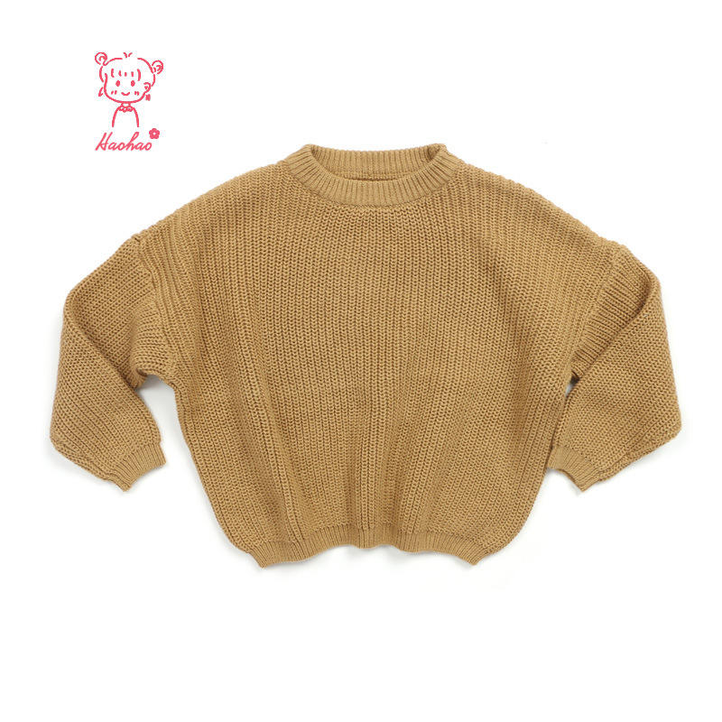 Camel kids slouchy sweater