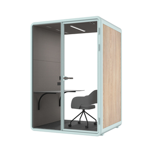 Modern <b>Soundproof</b> Office Pod Single Person Acoustic Privacy Booth for Quiet Work and Calls Movable and Quick Install - Product Image 2