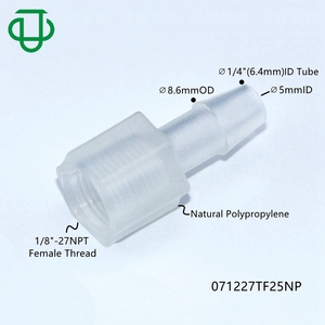 1/8 di controllo del fluido in plastica filetto femmina NPT X tubo 3/16 Barb 1/4 dritto adattatore filettato femmina NPT tubo <span class=keywords><strong>raccordo</strong></span> - Product Image 3
