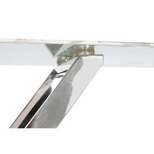 CONSOLA DE ACERO Y CRISTAL 120X40X75 ACABADO IZQUIERDO DE MÁRMOL - Product Image 3