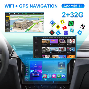 Autoradio Android Podofo 9/10,1 pouces 2+64G, double DIN, CarPlay/Android Auto, écran partagé, GPS, WIFI, FM, RDS, BT - Product Image 2