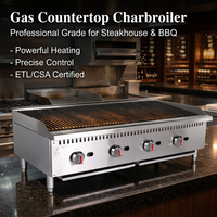 ETL Fabricant professionnel Équipement pour la restauration commerciale Barbecue à gaz Grill Grill Grill en acier inoxydable pour restaurant