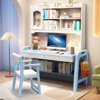 Bureau d'étude ergonomique en bois réglable en hauteur avec étagère intégrée pour chambre à coucher, bureau à domicile, étudiants