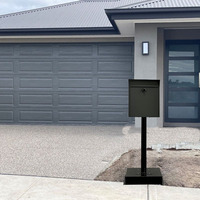 Boîte aux lettres autoportante en métal avec serrure à combinaison, étanche et sécurisée, pour villa et maison