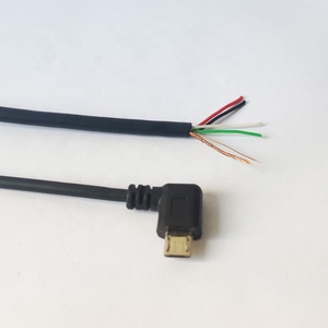 Câble Micro USB à 5 fils en angle droit, cordon de charge et de données, gaine en PVC durable pour appareils mobiles - Product Image 2