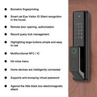 Eseye OEM/ODM Tuya App Wifi Cerradura Inteligente NFC Cerradura de puerta inteligente automática con cámara 5050 Código de mortaja electrónica