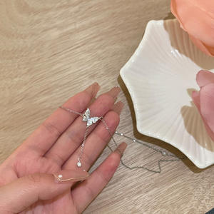 Collier en argent sterling 925 avec pampille et perles de culture d'eau douce, style luxueux et tendance Y01252 - Product Image 1