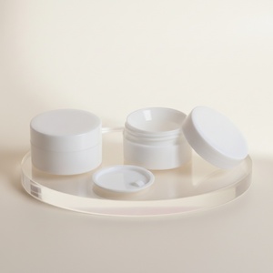 Wholesale Custom Printed Color White Double Wall Cosmetic Face Sunscreen Cream Jar <b>Plastic</b> <b>Packaging</b> for Skin Care Serum - Product Image 6