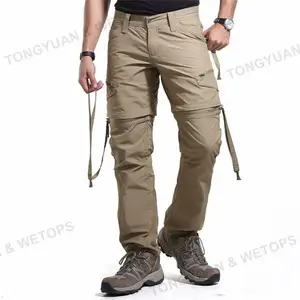Sport Stretch Cargo Fishing Trekking Camping Climbing Trousers Outdoor Hiking Pants Ultralight Men Detachable Pants Trousers