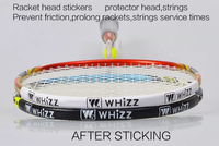 WHIZZ 2 pièces/paquet 2 couleurs autocollant de protection pour raquettes de badminton