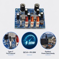 Placa PCBA de Carga Rápida USB Tipo-C de 4 Puertos, Módulo de Cargador de Banco de Energía QC PD de 20W, Circuito PCB FR-4 para Almacenamiento de Energía al Aire Libre DIY