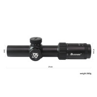 Lunette de visée tactique Buzzard-TR1.5-5x24 avec éclairage IR, tube de 30 mm, réticule rouge et vert, étanche, antichoc, optique variable