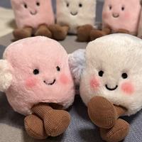 Jelly Catt mignon barbe à papa en peluche poupée Super doux barbe à papa jouet pour enfants avec cache-oreilles jouet en peluche