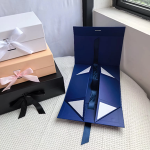 Luxury Foldable Paper Gift <b>Box</b> with Customized logo and Size Ribbon and Magnetic Closure for Gift Packaging - Product Image 6
