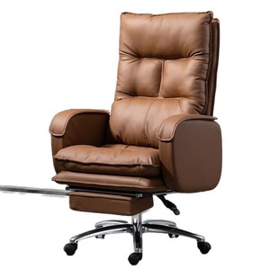 Office Chair Reclining Leather Executive Chair With <b>Footrest</b> For Home Office Use - Product Image 4