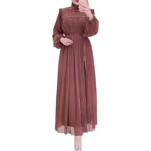 Женское Элегантное Длинное платье с рукавами-фонариками