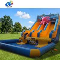 Toboggan aquatique gonflable en PVC de haute qualité pour les jeux de parc aquatique et l'utilisation extérieure résidentielle avec piscine hermétique et certifié CE