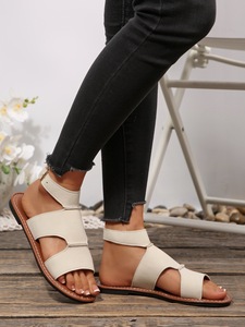 Women <b>Summer</b> New Hollow Out Flat Slip On Sandals Casual Outdoor Plus Size Beach <b>Ladies</b> Footwear - Product Image 3