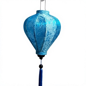 Lanterne en bambou artisanale du Vietnam, en satin, pour restaurant, fête, décoration de mariage, à suspendre, avec housse en tissu de soie DIY, colorée, vente en gros, exportation - Product Image 1