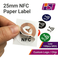 Etiqueta Adhesiva RFID HF Personalizada a Prueba de Agua, 13.56MHz, Etiqueta Inteligente Compatible con NFC con Código QR para Acceso a Hoteles y Pagos sin Efectivo