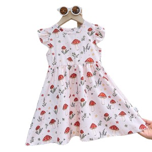 Nuovo Arrivo Estivo: Vestito da Principessa <span class=keywords><strong>con</strong></span> Volant e Stampa Floreale, Design Cartoonesco per Abbigliamento Bambina, Vendita all'Ingrosso - Product Image 5