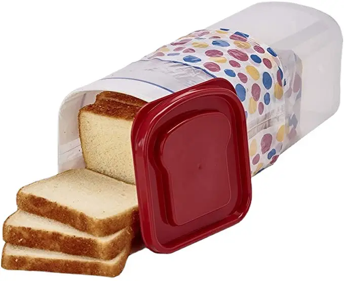 بسعر الجملة حاوية تخزين بسيطة شفافة حجم مخصص علبة خبز محمص بلاستيكية صندوق خبز موزع