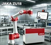 Robot collaboratif JAKA Zu18 à 6 axes, haute capacité de charge, intégration de sécurité sans clôture, en alliage d'aluminium et plastique PC, 100-240V AC pour machine CNC