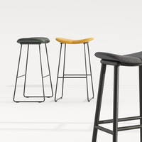 Chaise haute de barre de salle à manger de bureau chaise de barre de station de loisirs mobile de cadre en bois chaise haute debout pour la table de barre