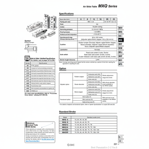 MXQ20L-20โต๊ะสไลด์ลมนิวเมติก SMC - Product Image 1