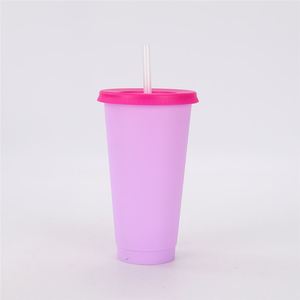 Gobelet réutilisable transparent et coloré pour fête d'été 2026 avec couvercle et paille, capacité de 8 à 32 oz, anti-fuite, design unisexe - Product Image 3