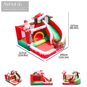 Casa Inflable Navideña AirMyFun con Tobogán, Casa de Nieve Inflable de Santa <span class=keywords><strong>Claus</strong></span>, Casa de Brinco para Niños, Fiesta al Aire Libre - Product Image 5