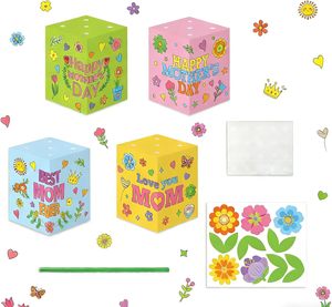 12 Cajas de Papel con Diseño Floral para el Día de la <span class=keywords><strong>Madre</strong></span>, para Mamás y Mujeres Especiales, Fiestas, Cumpleaños, Celebraciones y Reuniones Sociales - Product Image 1
