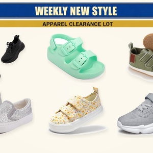 Venta al por mayor de zapatos para niños y niñas, surtidos al azar, con diseños variados, disponibles en stock para compradores, mezcla aleatoria. - Product Image 6