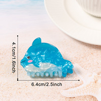 Pince à cheveux Gurex Fashion Kids Fun en acrylique, motif requin mignon, pour fêtes et usage domestique, petite pince à griffes, 7.8x4.8x4.3cm