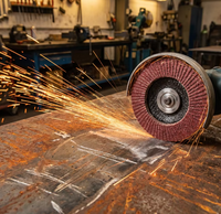 Flap Disc 115mm Grit 80 Berlapis Aluminium Oksida Cakram Pengamplasan Hook Loop Fast Cut