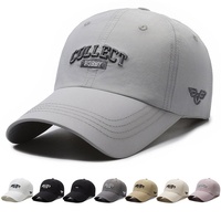 Casquette de baseball sportive en polyester/coton avec logo personnalisé OEM, imprimé par sublimation, dos incurvé, broderie en caoutchouc surélevée, argent/cuivre