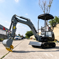 Mini Excavator 1.2 Ton Langsung dari Pabrik, Mesin EPA, Crawler Mini Digger Kubota, Mesin Excavator Kecil dengan Bucket Thumb