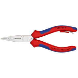 Alicates combinados KNIPEX 13 05 160 T para electricistas y trabajadores de cableado con mangos multicomponentes, con sistema de sujeción. - Product Image 1