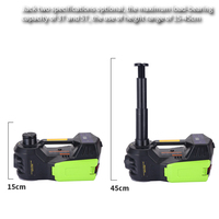 3t 5T 12V DC elektrik hidrolik araba asansörü Jack işıkları ile darbe anahtarı aleti kiti taşınabilir çok fonksiyonlu