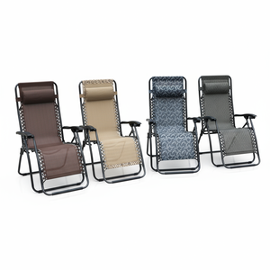 Commercio all'ingrosso comodo acciaio esterno abbronzatura campeggio <span class=keywords><strong>pieghevole</strong></span> giardino a gravità Zero giace piatto reclinabile piscina lato <span class=keywords><strong>mare</strong></span> <span class=keywords><strong>mare</strong></span> - Product Image 4