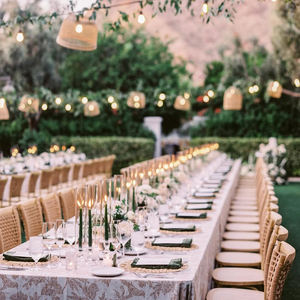 कस्टम सस्ते लोकप्रिय ठोस लकड़ी रतन किराया फर्नीचर आरामदायक रस्सी वापस शादी समारोह कुर्सी - Product Image 3