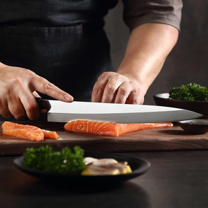 มีดซาซิมิปลาแซลมอน ยันากิ 10 นิ้ว คุณภาพสูง พรีเมียม สไตล์ญี่ปุ่น ผลิตจากเหล็ก VG10 พร้อมด้ามไม้มะเกลือ - Product Image 3