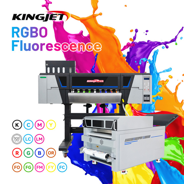 kingjet dtf printer 60 cm double heads i3200 dtf printer 24 inch 4 head a2 dtf printer shaker and dryer