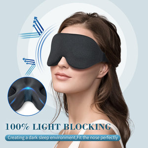 High Quality Sleep <b>Eye</b> <b>Mask</b> Black Out Sleeping Night <b>Mask</b> Lightproof 3D Contoured Cup Soft Blindfold Adjustable Gray - Product Image 3