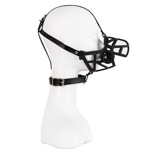 Maschera Fetish Giocattoli Erotici Maschera Anti-morso con Tappo per la Bocca Ball Gag Museruola da Cane in Pelle PU Nera Accessorio Sessuale - Product Image 2
