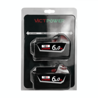 Victpower 18V 6Ah Lityum İyon Pil Paketi, piyasadaki birçok alet ve şarj cihazıyla uyumlu.