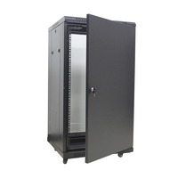 19 "noir en acier laminé à froid de capacité de chargement du Cabinet 800kgs de réseau de données du support 22U de serveur