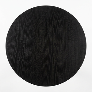 Plateau de table rond pour restaurant commercial, surface en placage de bois naturel, noyau en contreplaqué, finition laquée, design industriel, taille personnalisée - Product Image 1