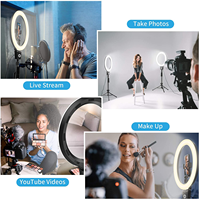 Anneau lumineux Jmary FM12R 12 pouces universel portable à intensité variable, anneau lumineux LED cosmétique avec télécommande et pince de fixation pour téléphone portable