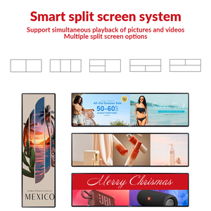 Affichage numérique d'intérieur, étagère, design de barre étirée, affichage publicitaire, lecteur publicitaire ultra-fin pour supermarchés - Product Image 3